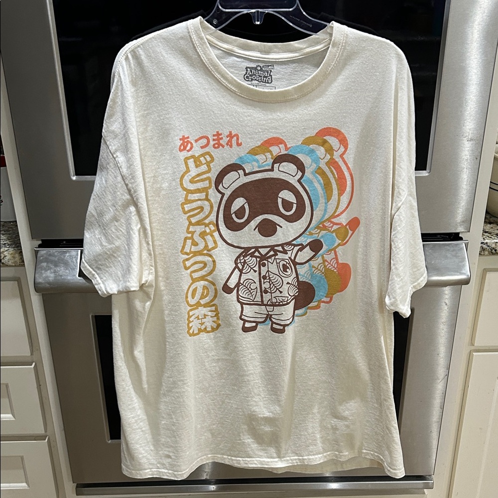 Animal Crossing Cream Graphic Unisex 2X Tee